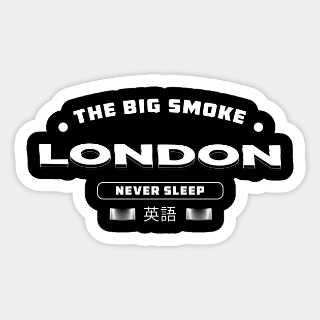 London The Big Smoker, London Never Sleep Sticker by Aspita